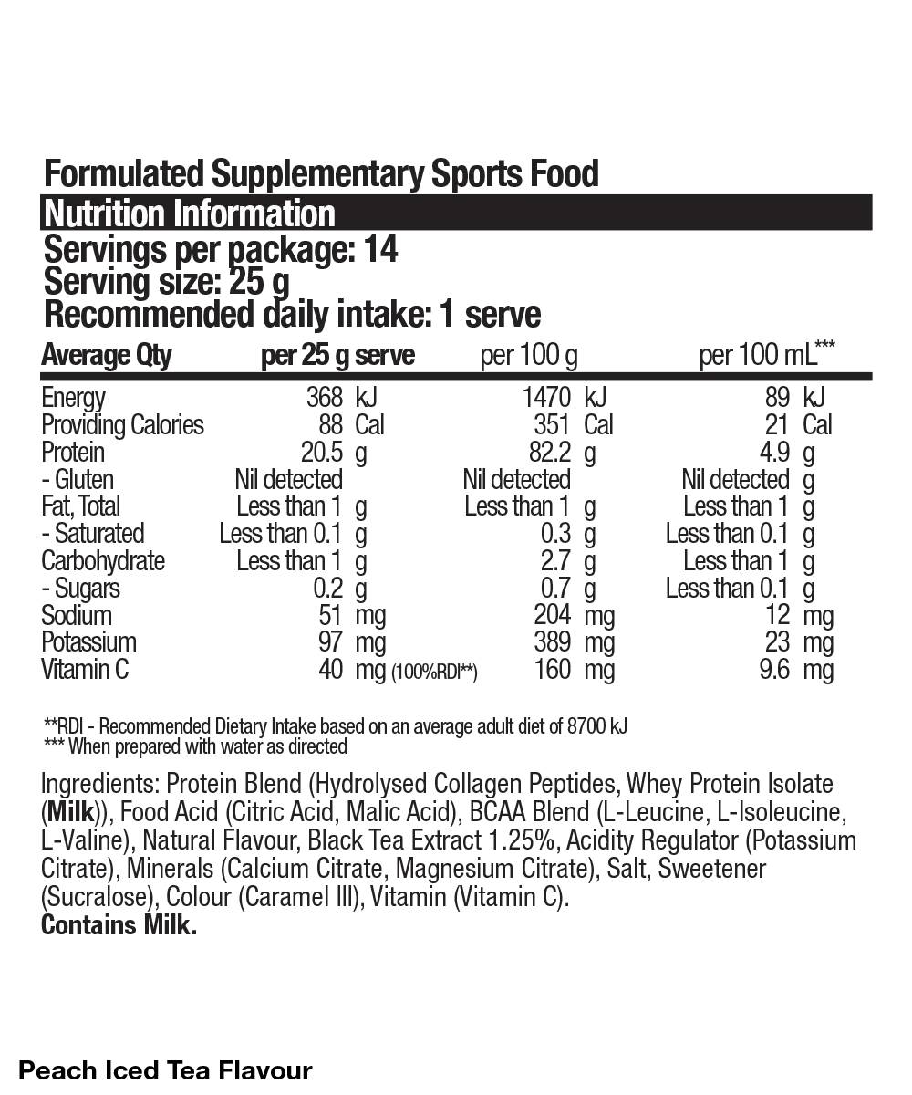 Collagen Protein Water Peach Iced Tea