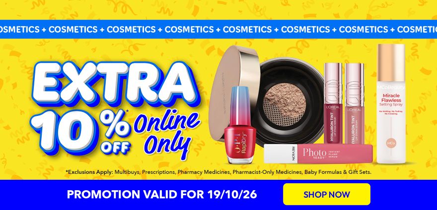 Extra 10% Cosmetics (19/10)