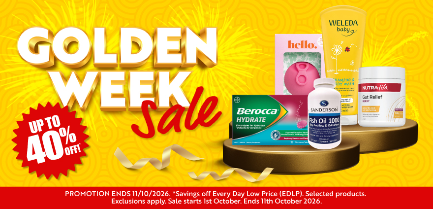 Golden Week 40% OFF (1/10 - 11/10)